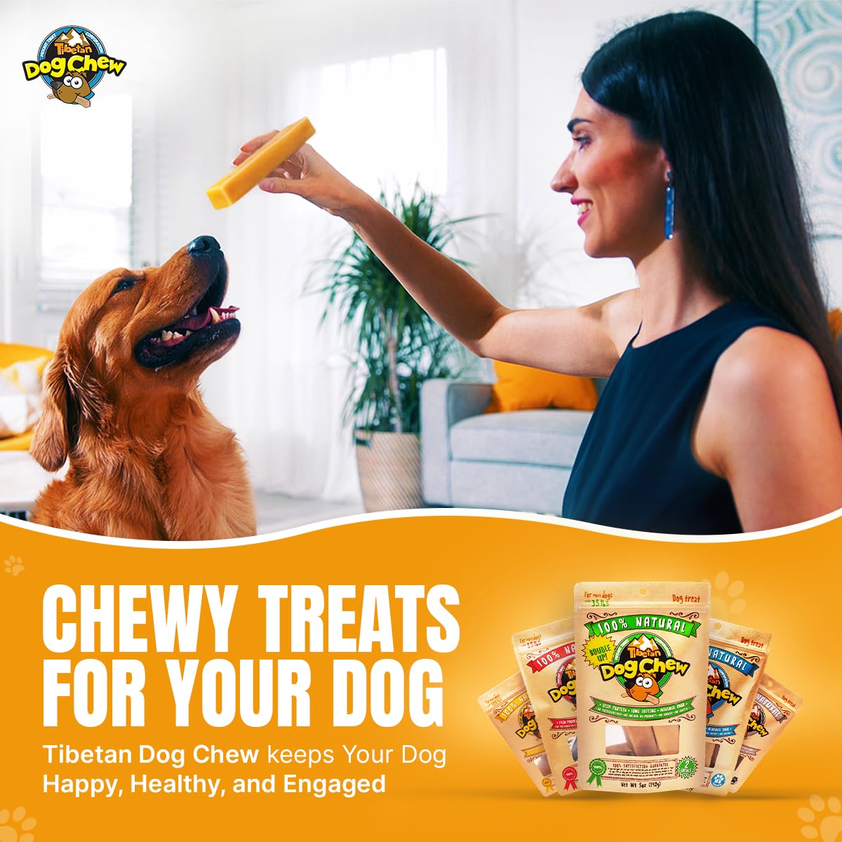 Tibetan Dog Chew Yak Cheese Sticks minimal odor and low-stain chew sessions.