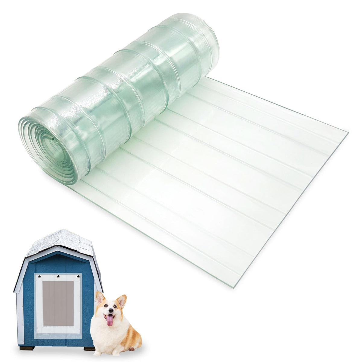 TiciKim dog door flap with clear view preserves visibility for pets.