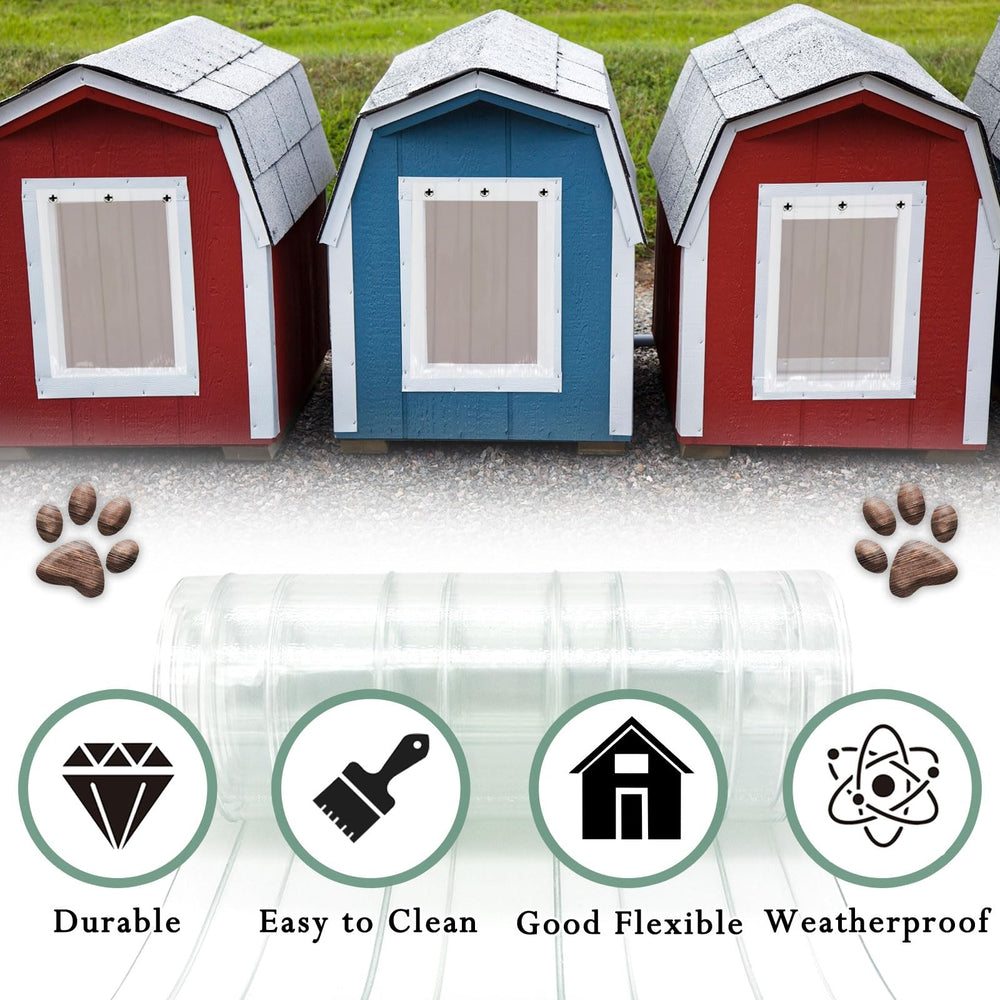 TiciKim transparent dog door flap keeps light in and view clear.