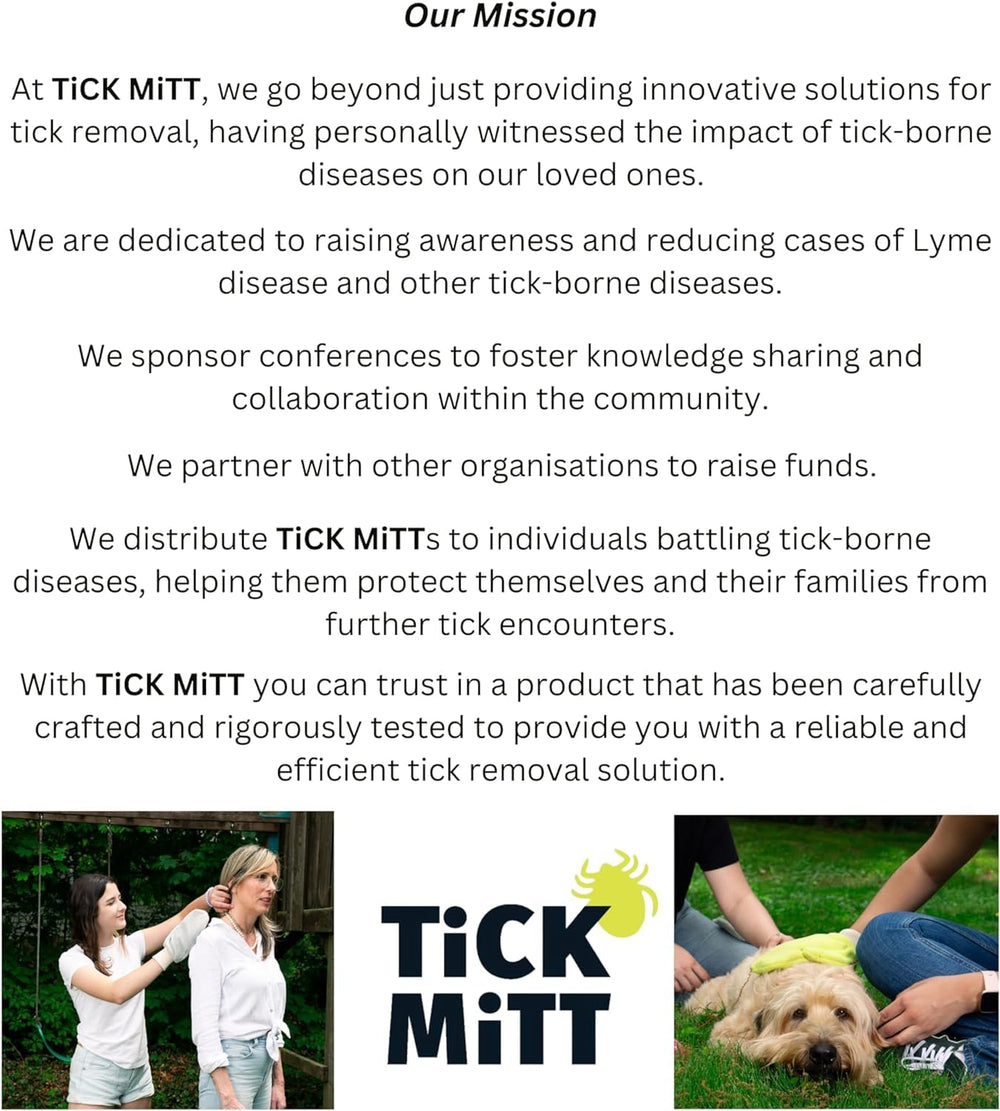 TiCK MiTT blue pet care moment displays quiet, stress-free tick removal for pets.