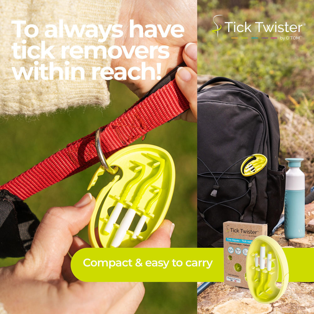 Tick Twister compact-travel-case demonstrating its on-the-go design.