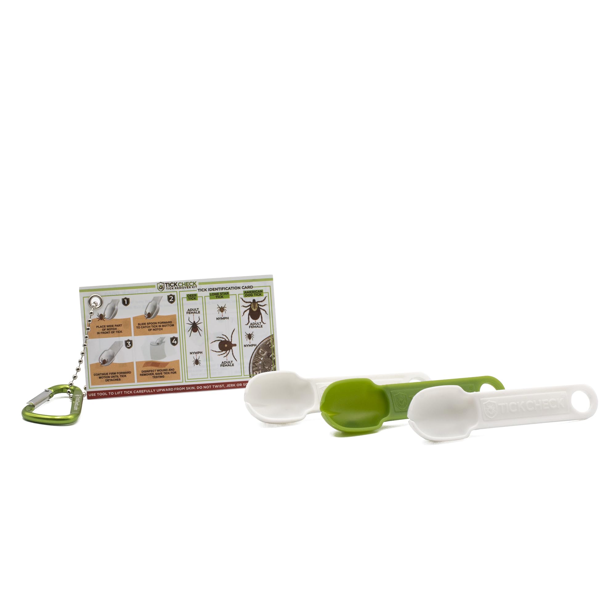 TickCheck tick remover spoon with deep-notch design aids embedded tick extraction.