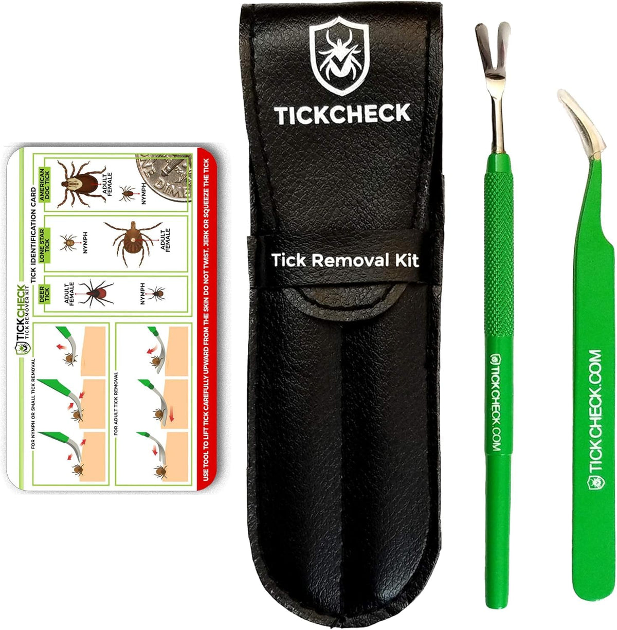 TickCheck Premium Tick Remover Kit stainless steel tick remover for safe removal outdoors