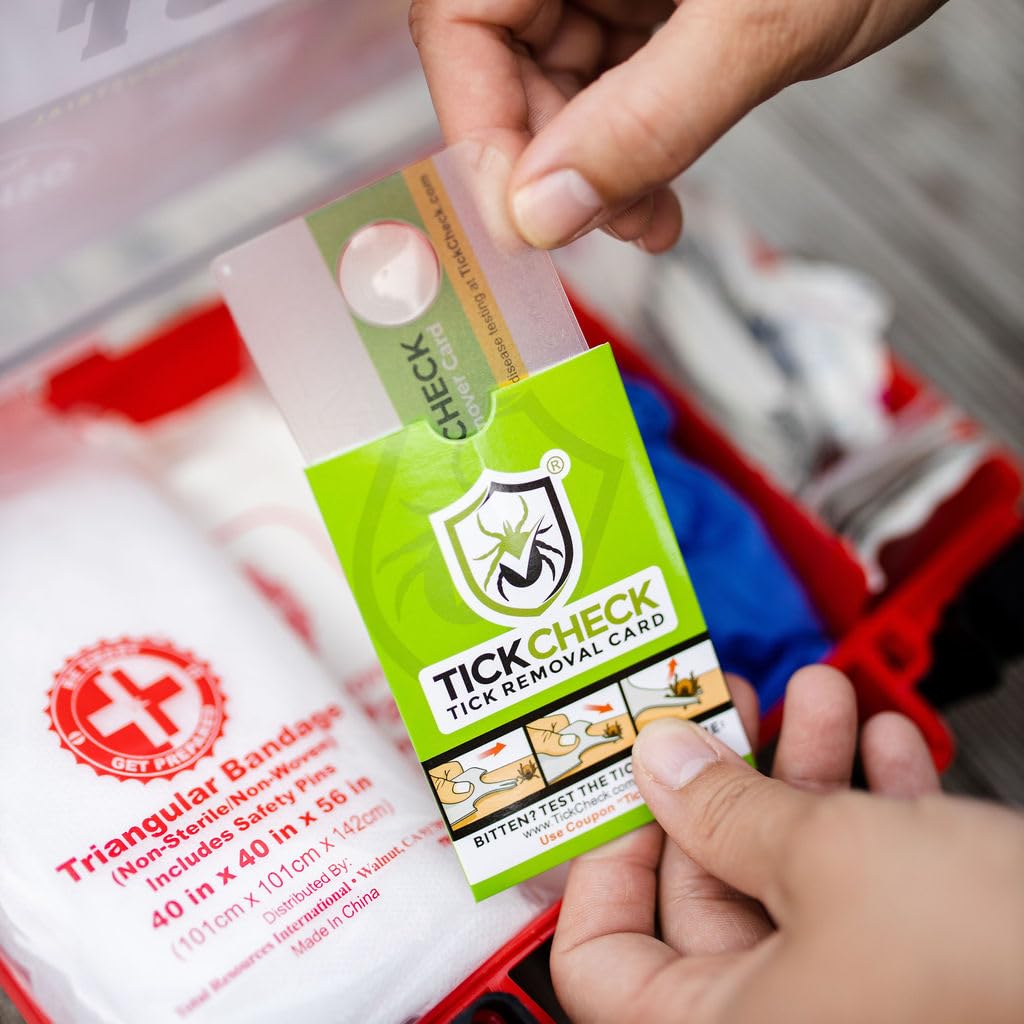 TickCheck Tick ID Card included supports species identification.