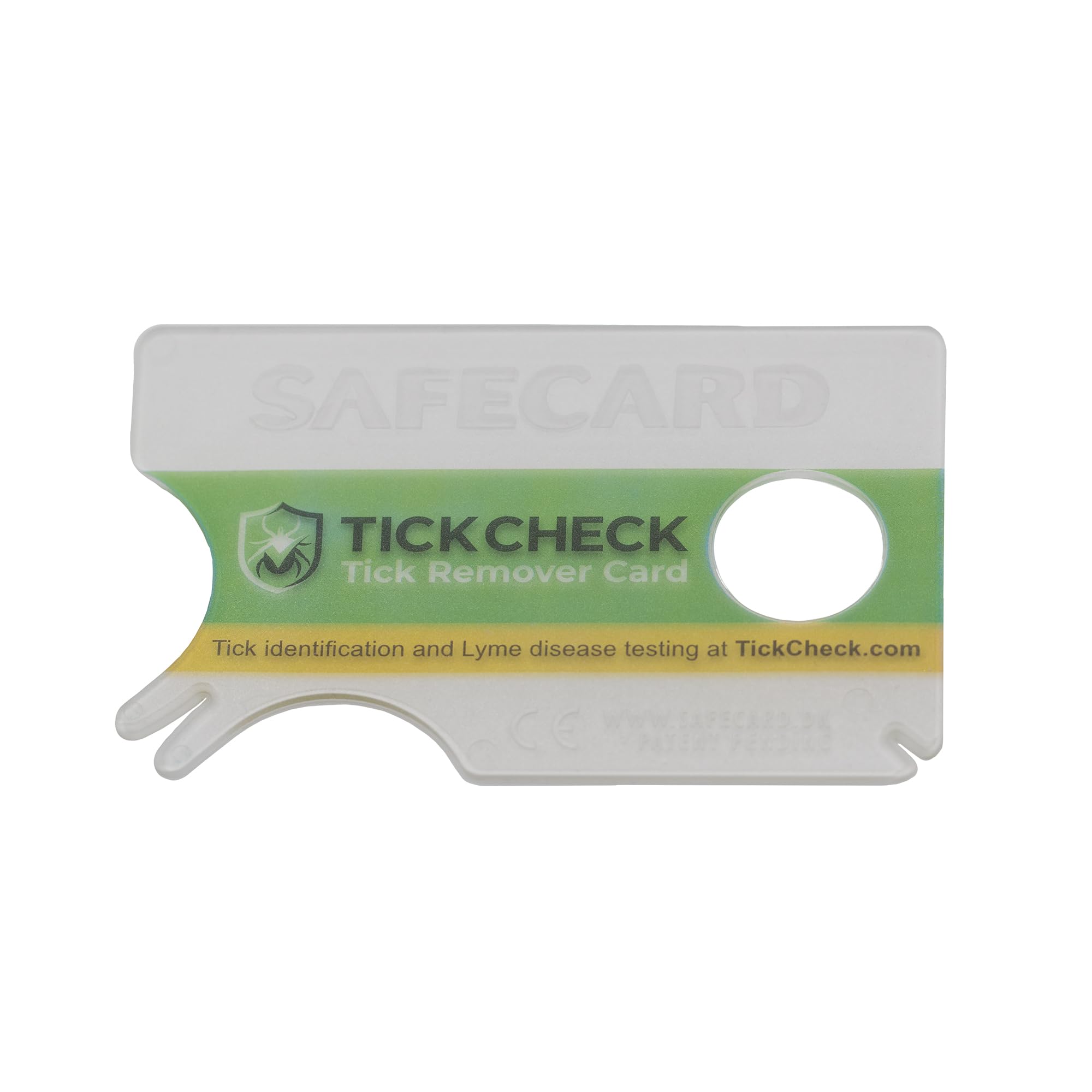 TickCheck Tick Remover Card small notch for tiny nymphs.