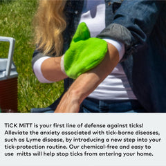 TiCK MiTT ergonomic design enables comfortable tick removal.