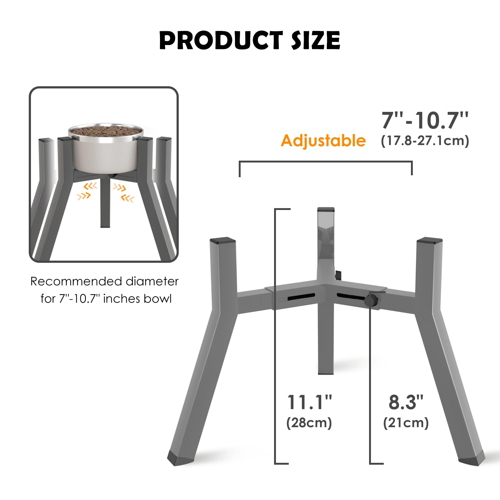 TIDANT dog bowl stand easy-assembly setup takes minutes.