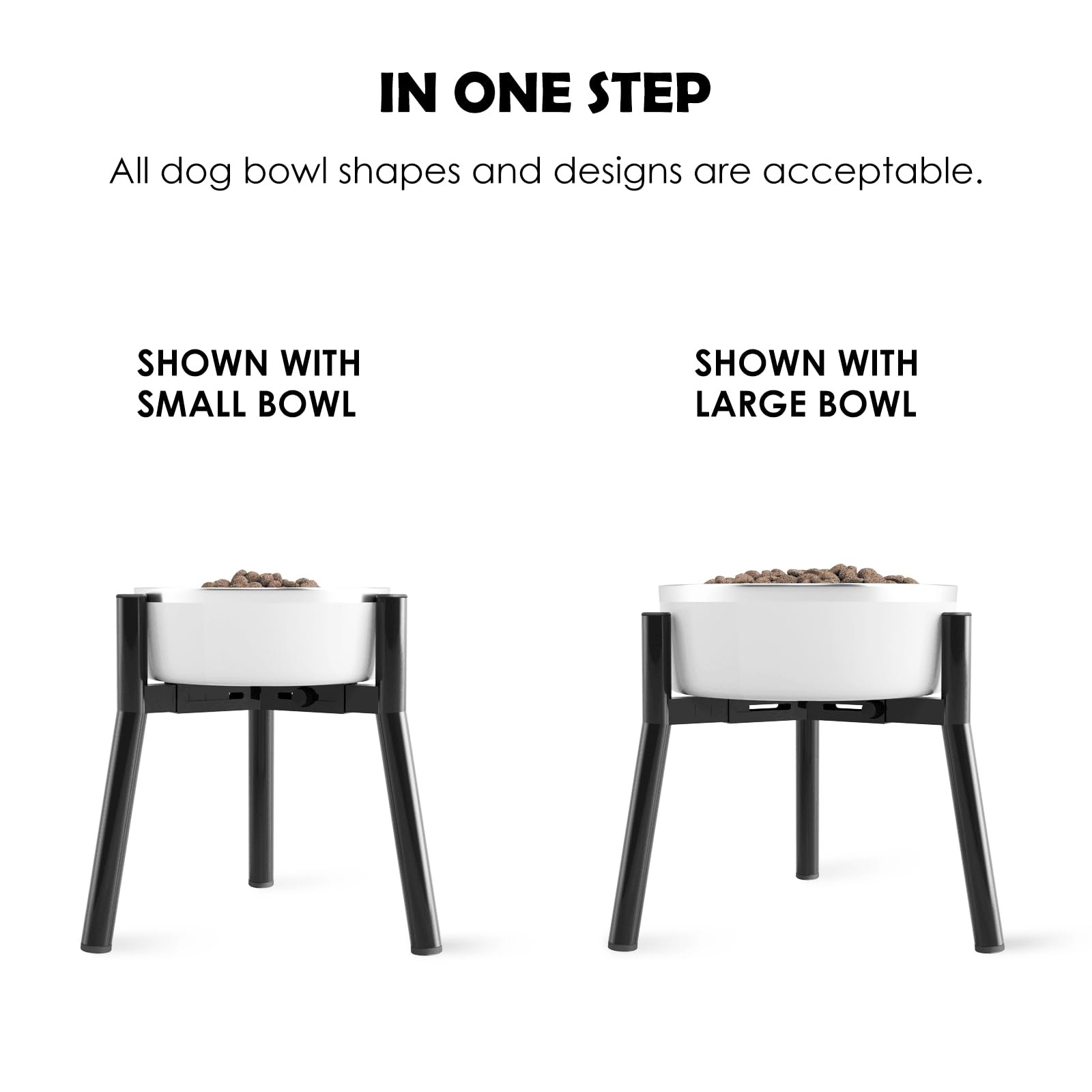 TIDANT dog bowl stand easy-clean waterproof surface wipes clean quickly