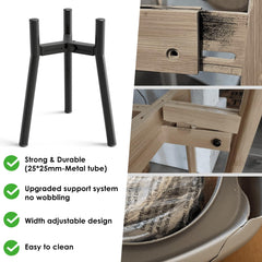 TIDANT dog bowl stand portable and collapsible for travel and on-the-go feeding.
