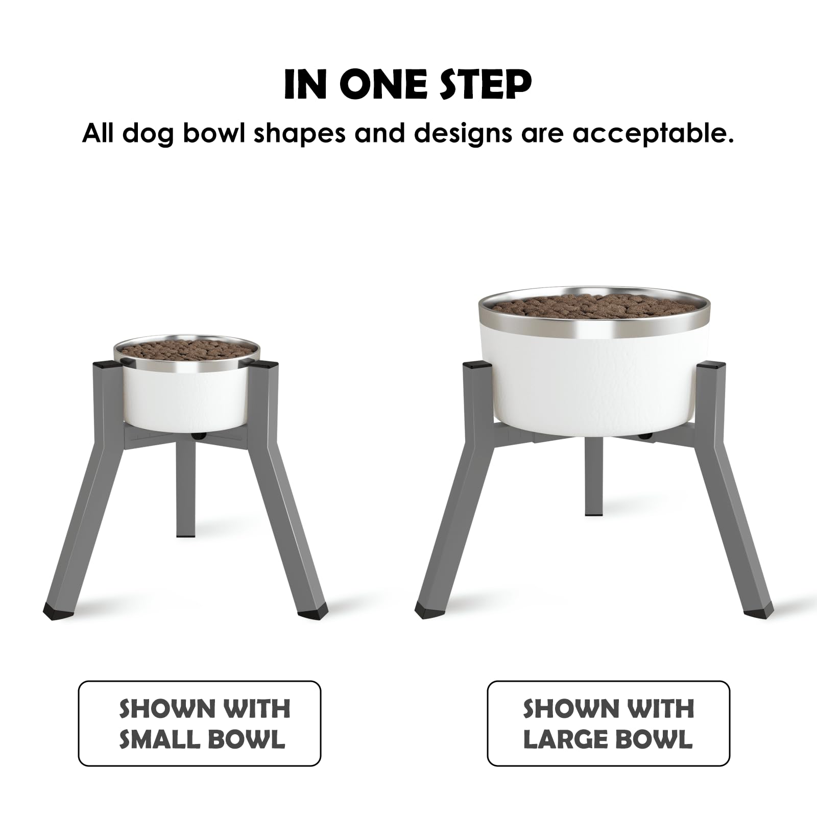TIDANT dog bowl stand waterproof-surface is easy to wipe clean.