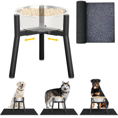 TIDANT dog bowl stand with mat elevates feeding posture for larger dogs
