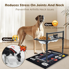 TIDANT dog feeder mat underneath to catch spills and protect floors during meals