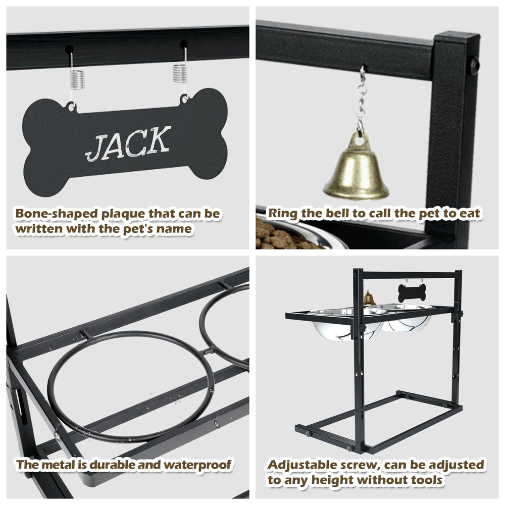 TIDANT durable metal dog feeder resisting tipping during enthusiastic meals