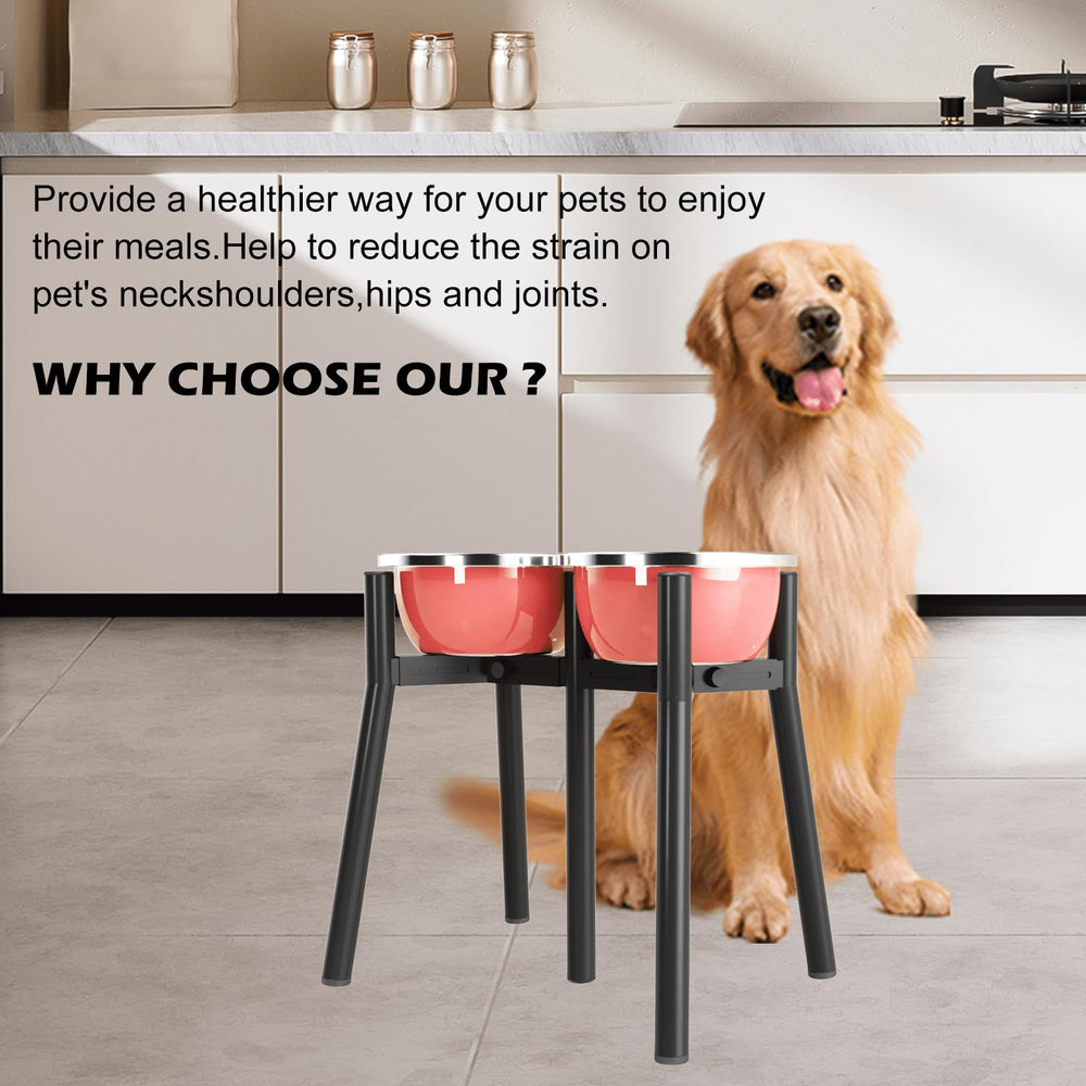 TIDANT easy-assemble dog bowl stand with included hardware.