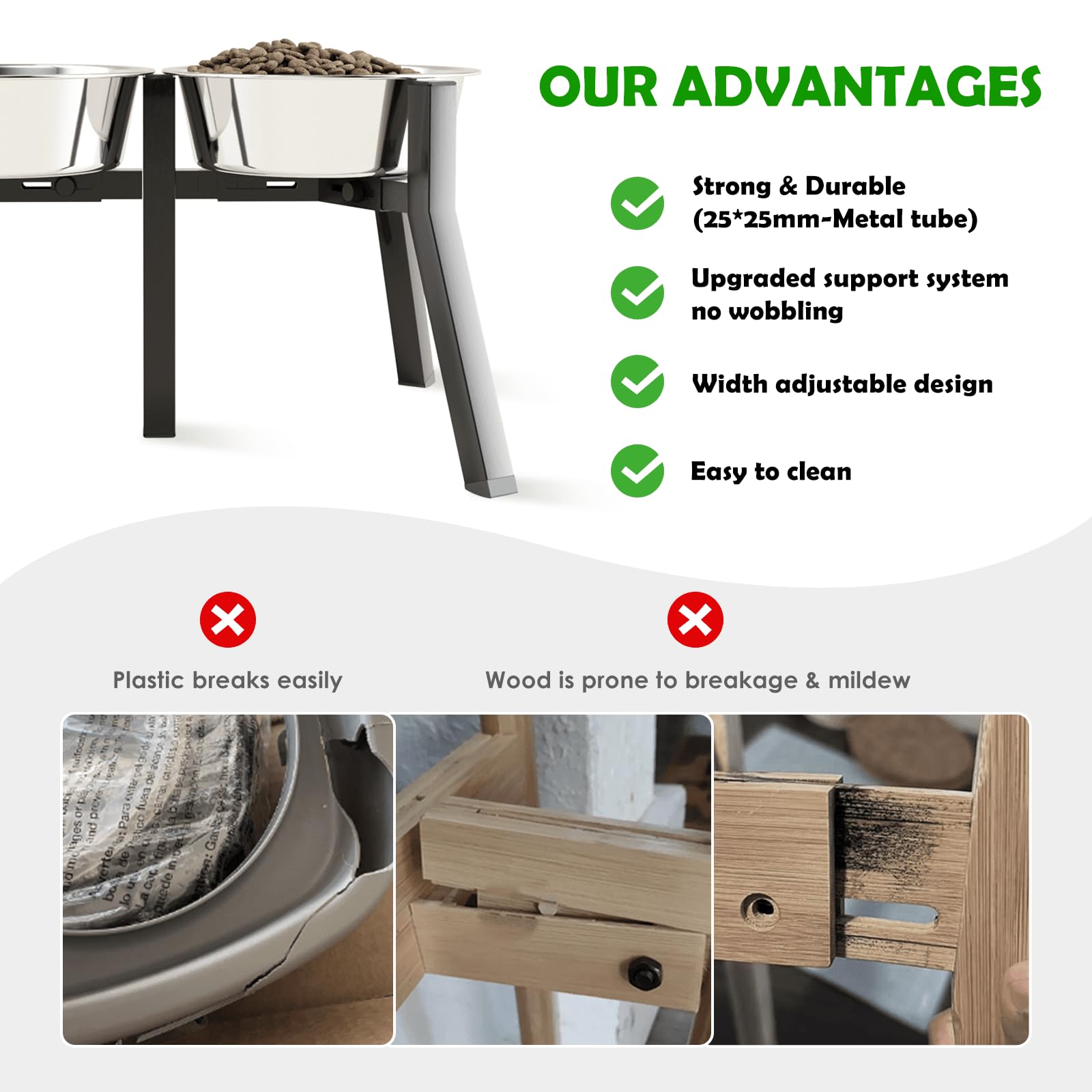 TIDANT elevated dog bowl stand collapsible and travel-friendly for on-the-go pets.
