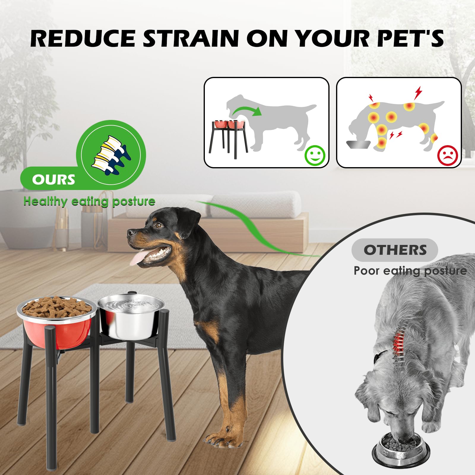 TIDANT slanted feet provide stability during meals.