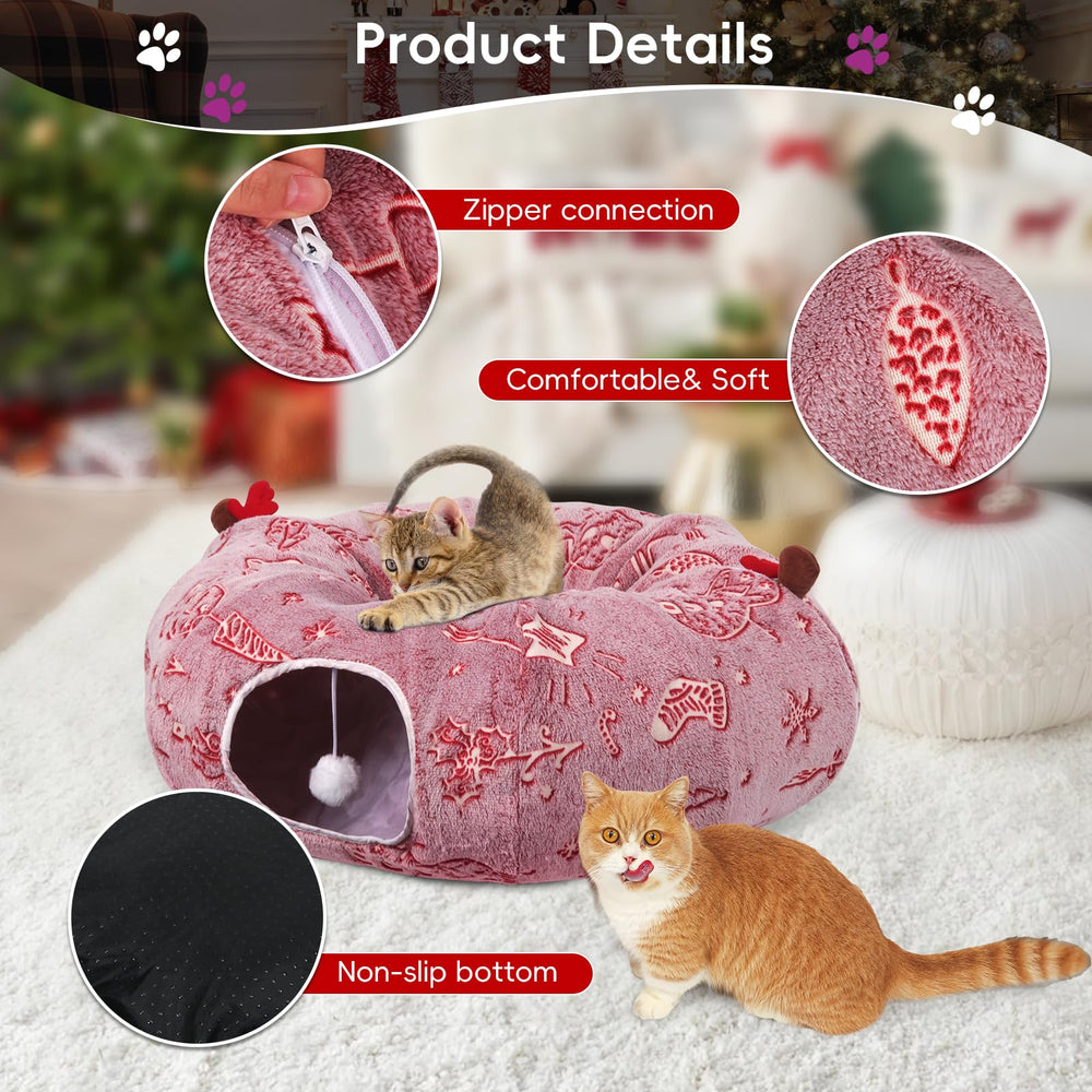 Tidjani cat tunnel collapsible design enables quick setup and easy storage