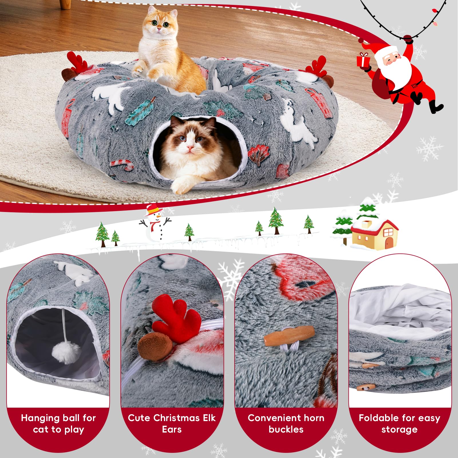 Tidjani cat-tunnel-connect-buckles enable quick, tool-free assembly.