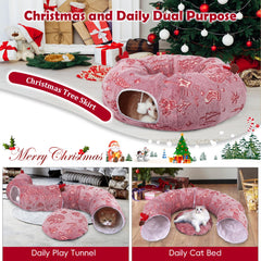 Tidjani cat tunnel hanging toy ball adds interactive play for curious pets