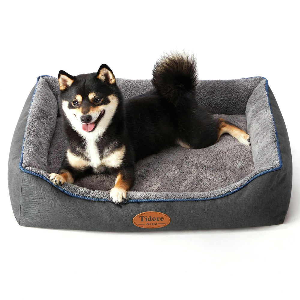 Tidore orthopedic dog bed with egg-crate foam provides even weight distribution for comfy lounging.