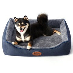 Tidore orthopedic dog bed with egg-crate foam supports joints for cozy relief.