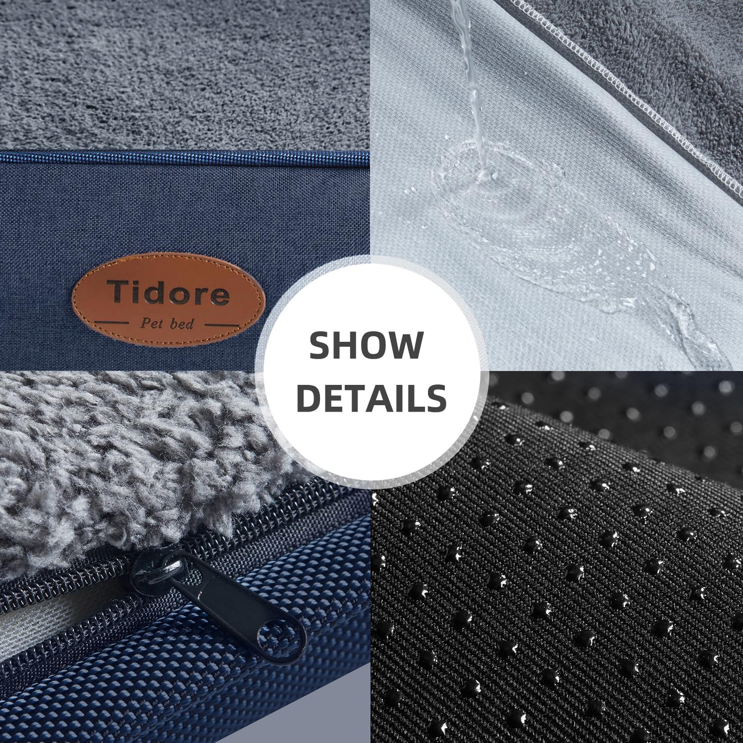 Tidore bed in dark grey velvet complements modern homes while remaining cozy.