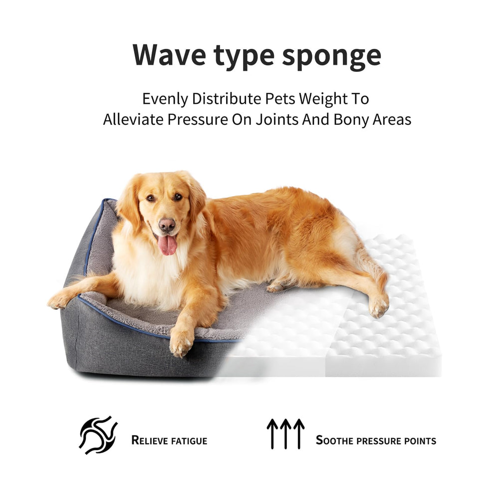 Tidore bed with anti-slip bottom keeps pets centered on slick floors.