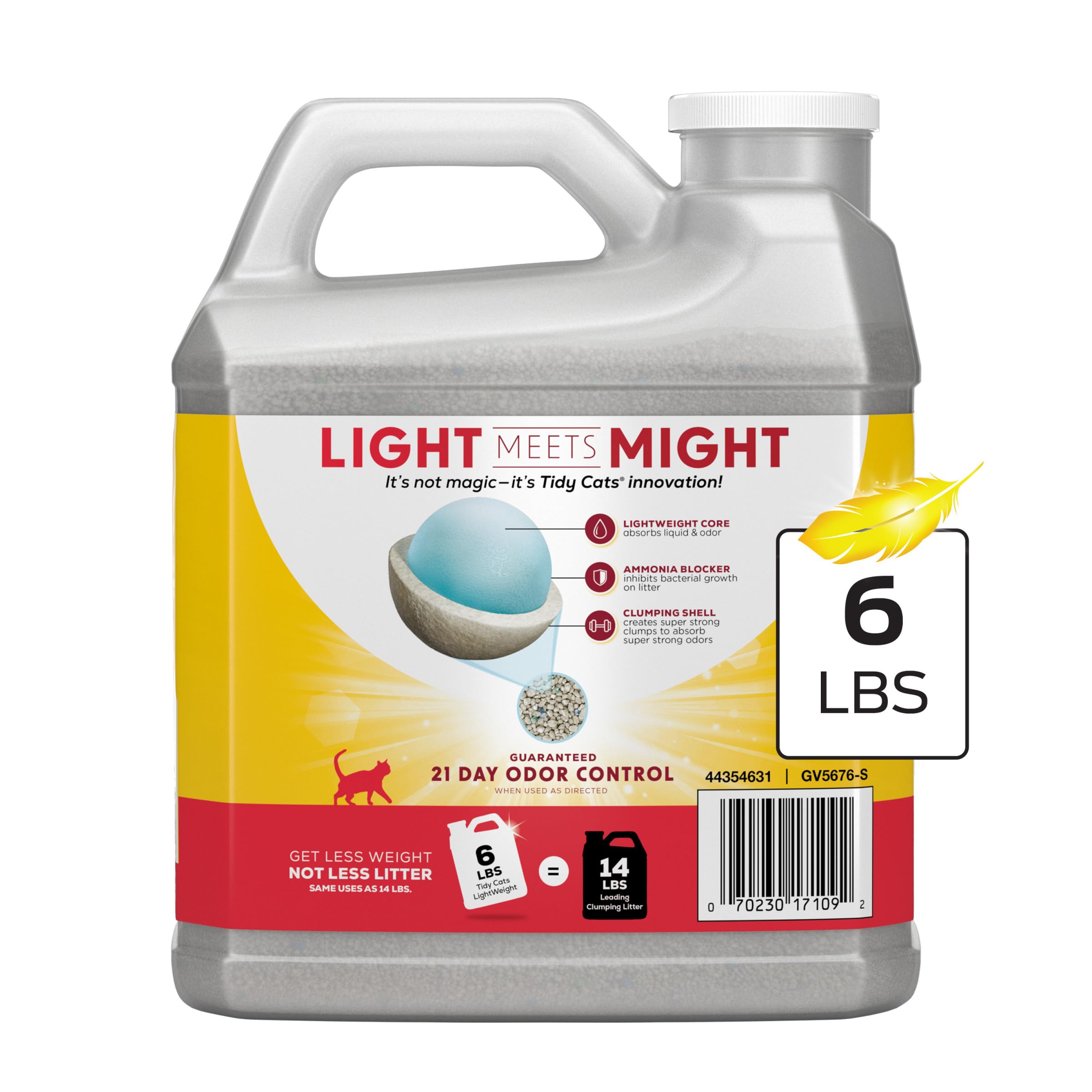 Tidy Cats LightWeight 24/7 Performance low-dust formula emphasizes clean, easy pours