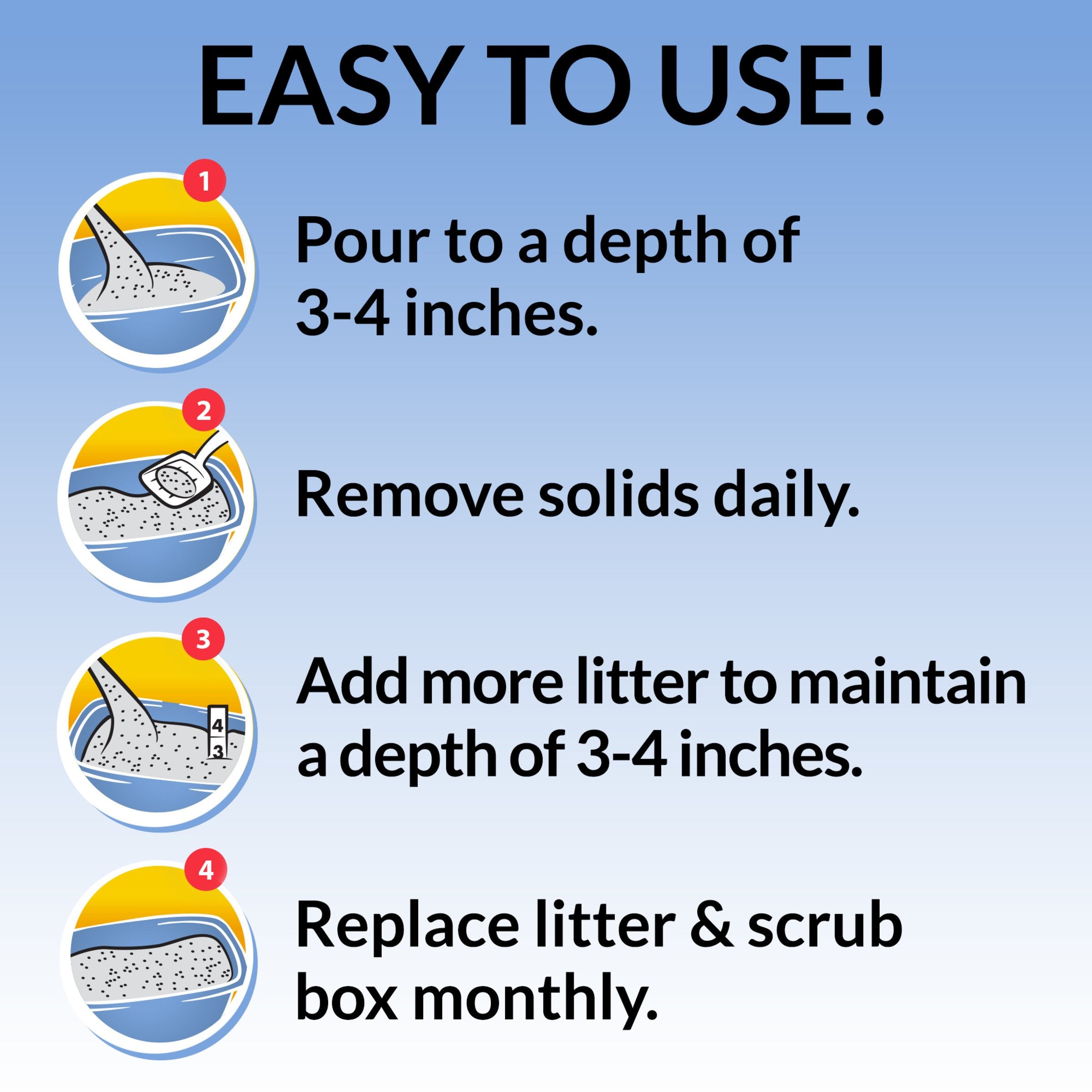 Purina Tidy Cats compact 6 lb jug for easy storage.