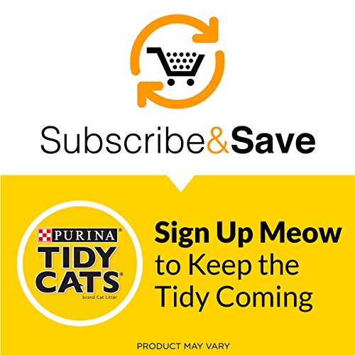 Purina Tidy Cats dust-free pour demonstrating clean box area.