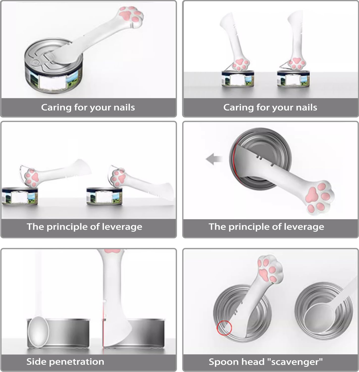 TidyNuts cat can opener silicone tip for smooth opening without nails