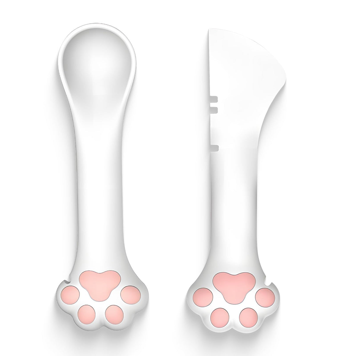 TidyNuts cat can spoon with paw pattern for easy scooping and less waste