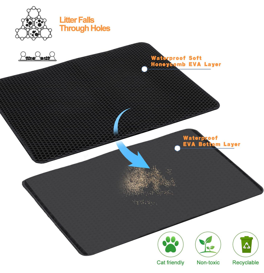 TidyNuts cat litter mat waterproof bottom prevents urine seepage and floor stains