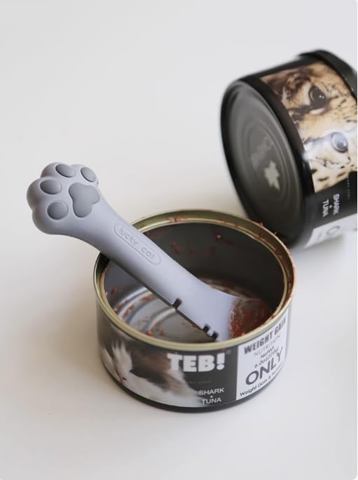 TidyNuts dishwasher-safe silicone spoon in grey for easy cleaning.