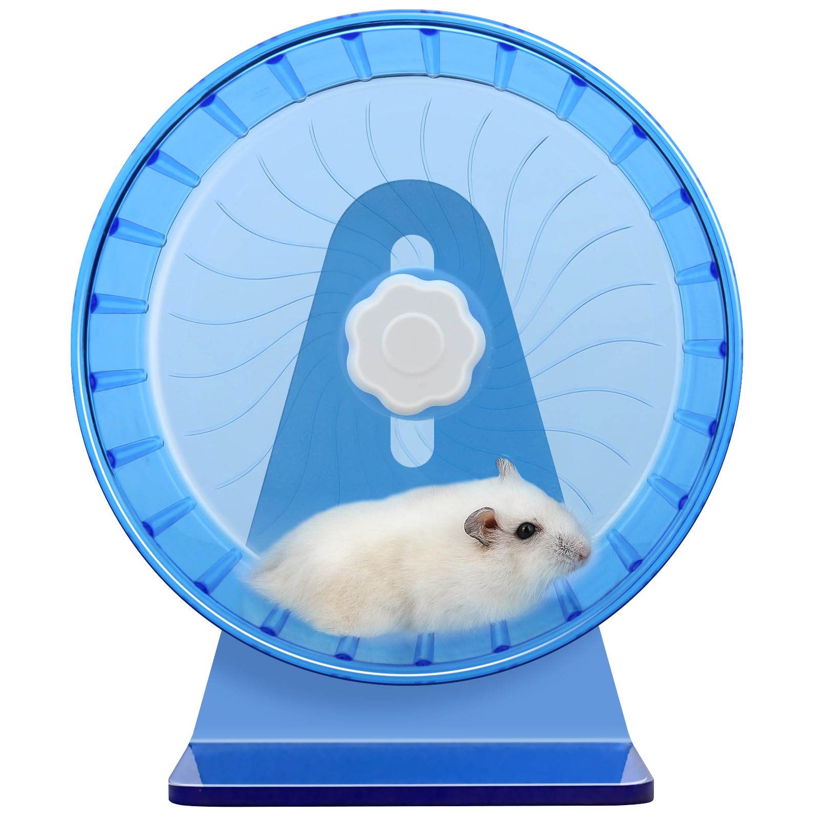TieLishor hamster wheel blue in-use demonstrates smooth running.