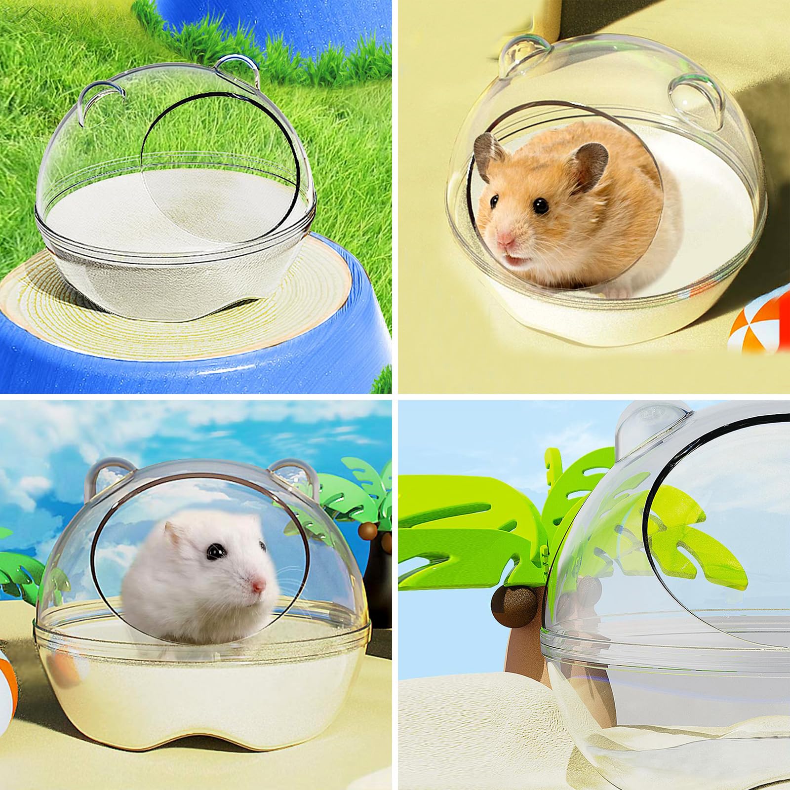 TieLishor hamster-transparent-bed offers resting space while enhancing cage decor.