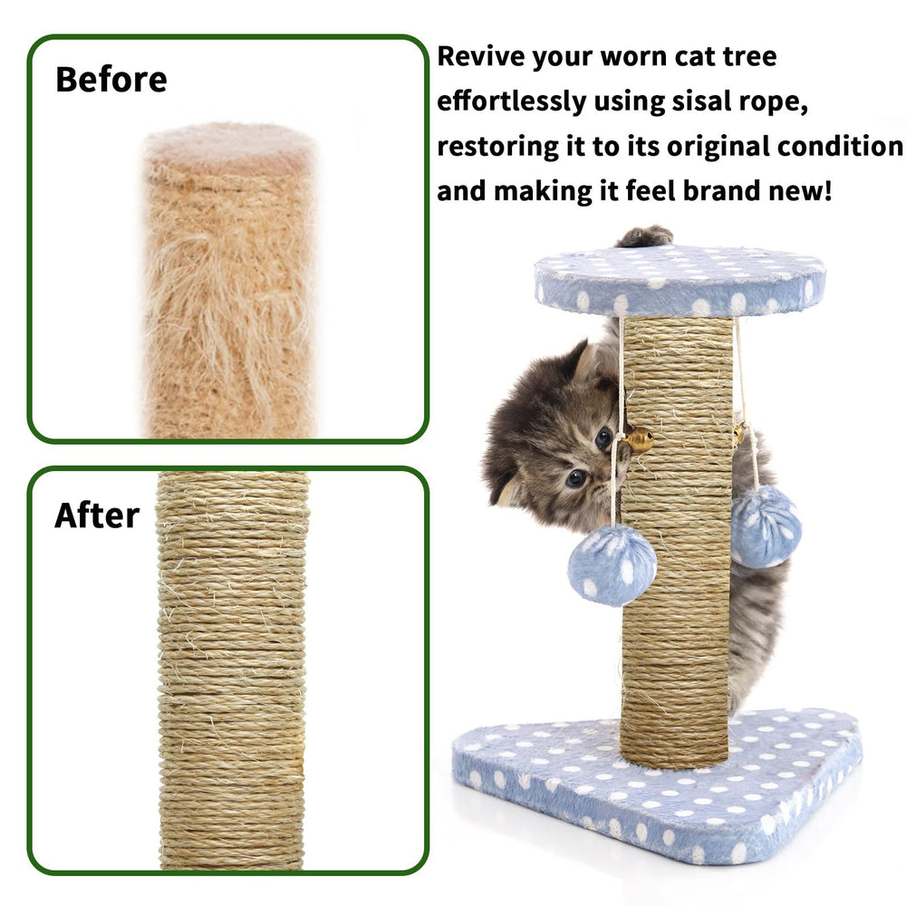 TienYow sisal rope texture close-up highlights natural fibers for cats