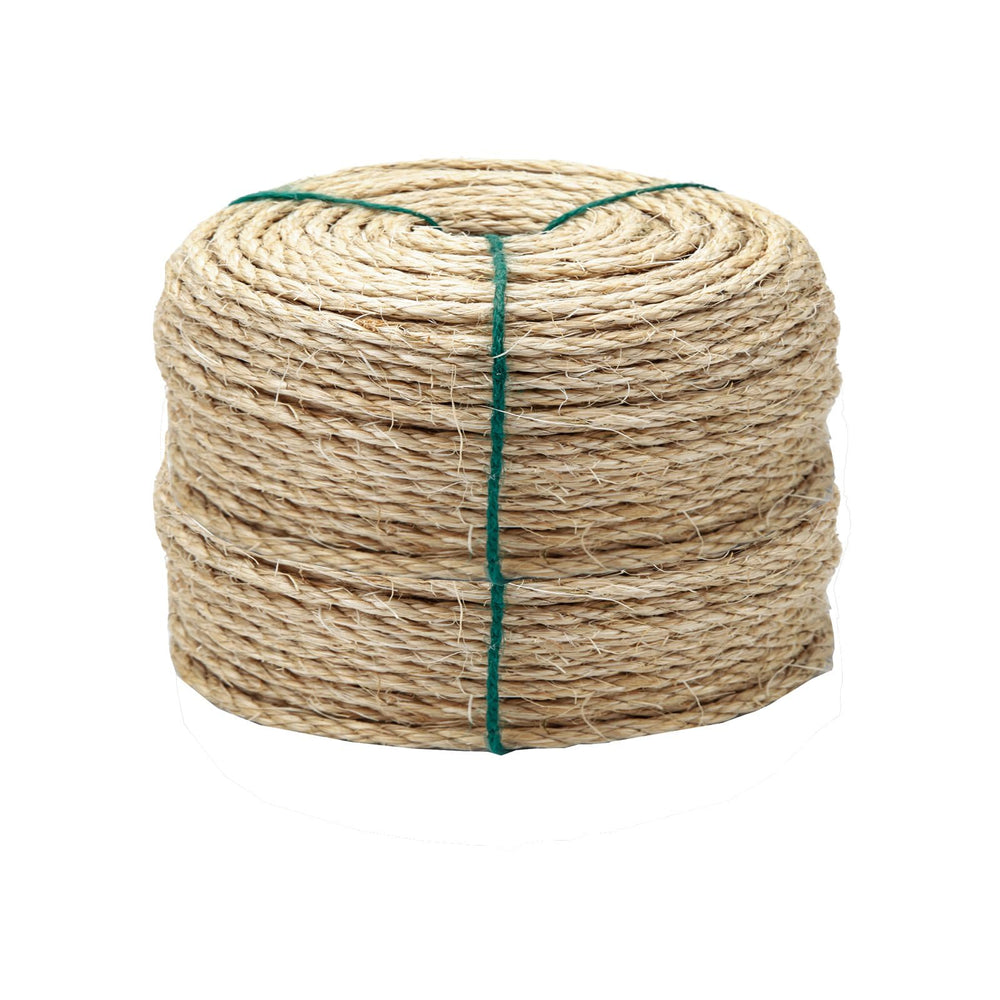 TienYow 4mm natural sisal rope roll close-up for durable cat scratch posts