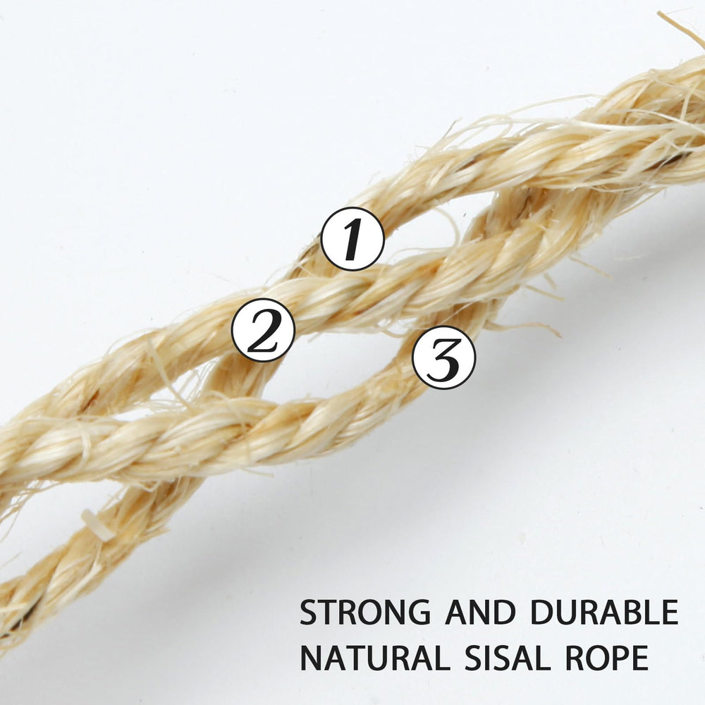 TienYow sisal rope wrapped scratcher post showing renewed scratch surface