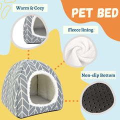 Tierecare Guinea Pig Hideout Bed non-slip bottom keeps it in place.