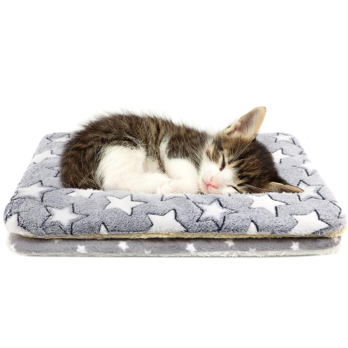 Tierecare 2 Pack Cat Blanket close-up shows ultra-soft fleece for cozy lounging.