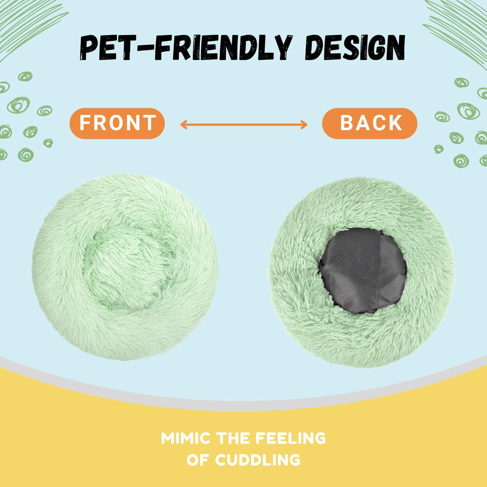 Tierecare bunny bed machine-washable fabric stays fluffy after washing.