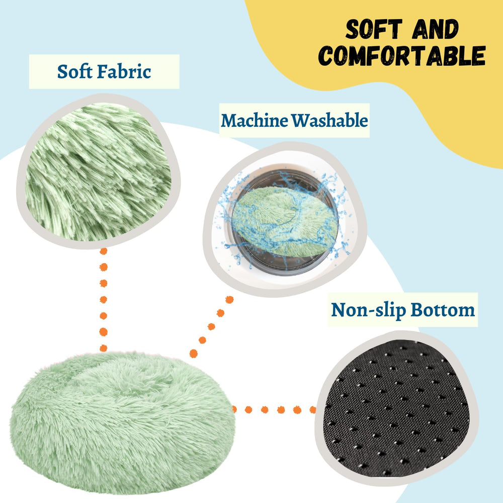 Tierecare bunny bed plush fabric closeup shows soft, comforting texture for cuddling.