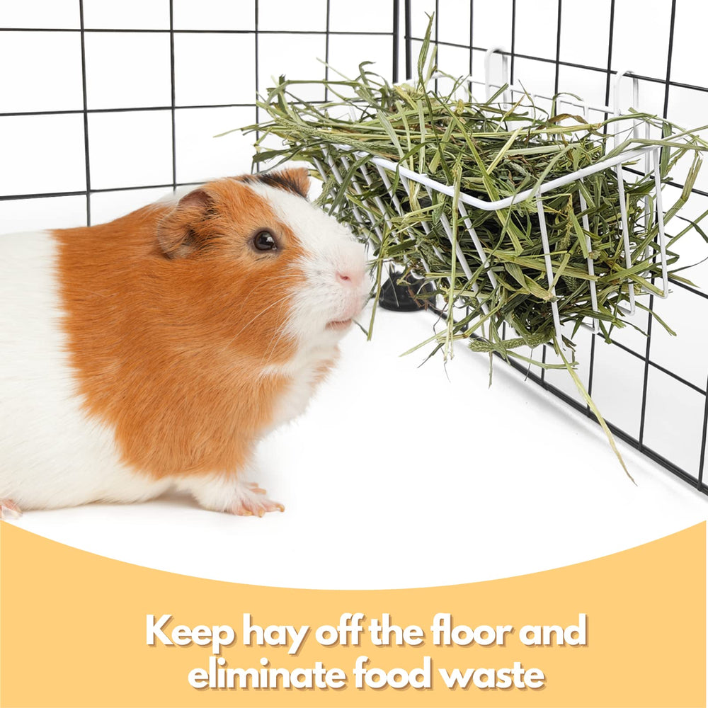 TiereCare hay feeder keeps the cage cleaner with organized dining.