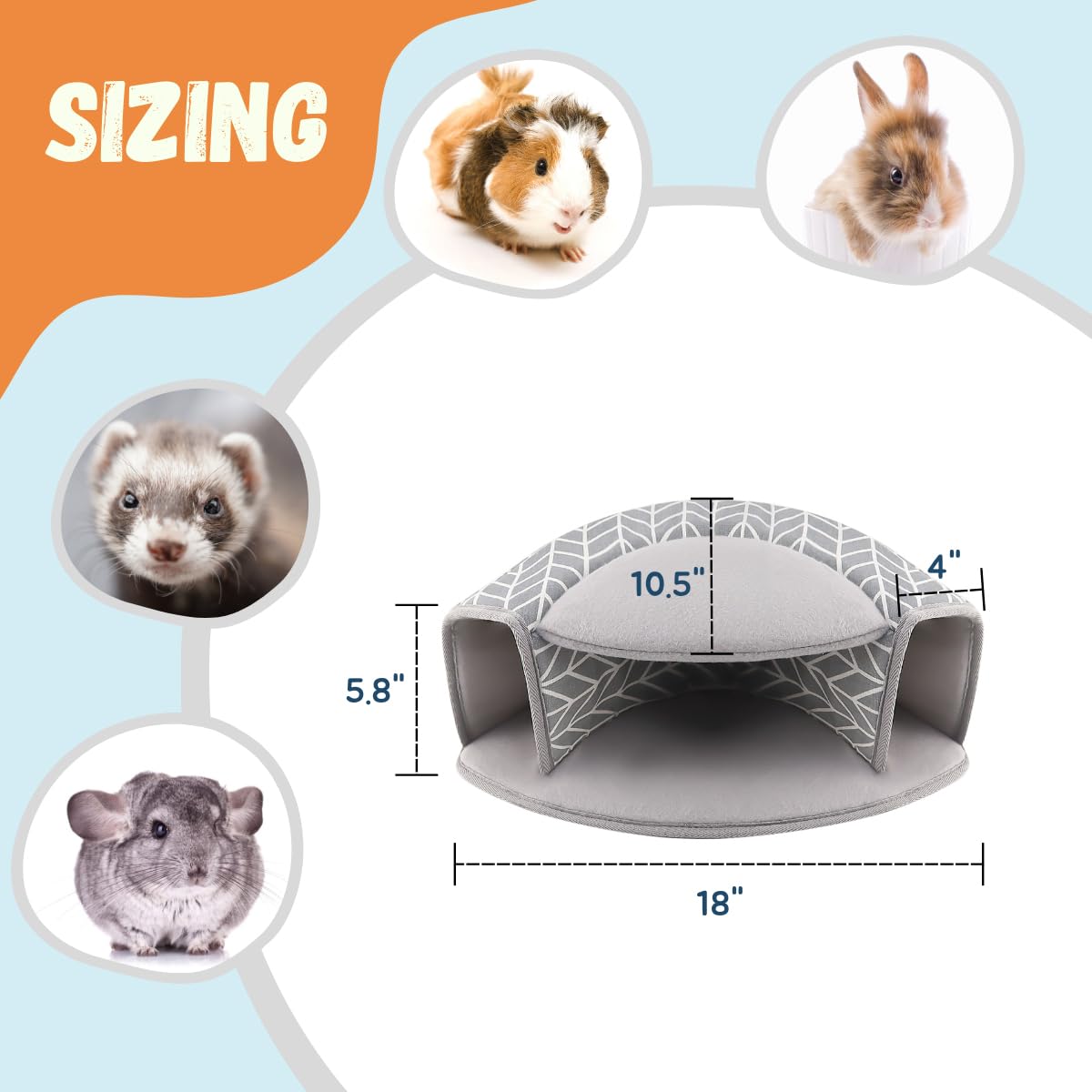 Tierecare guinea pig hideout vacuum-sealed shipping note highlighting quick recovery