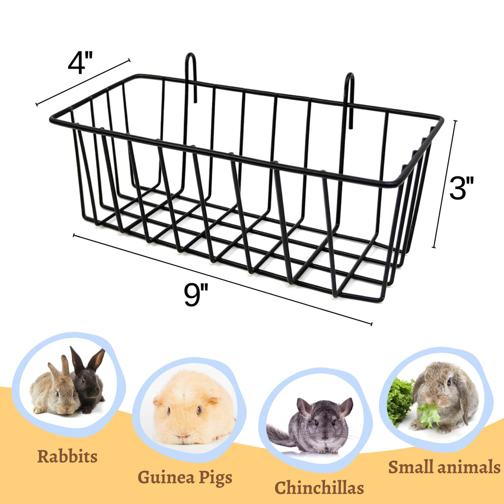 TiereCare metal-wire hay feeder shows sturdy construction for daily use.