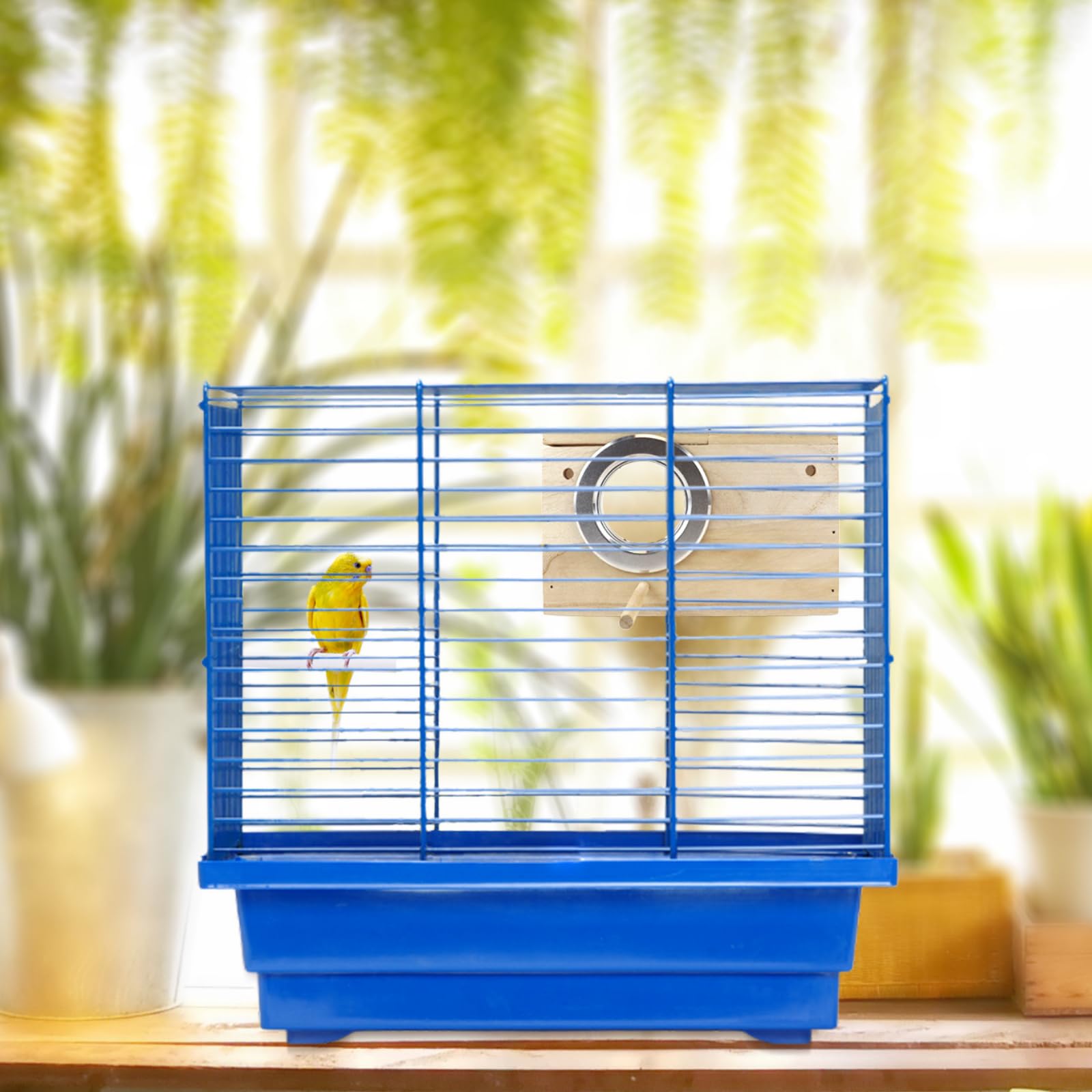 Tierecare parakeet nesting box perches and hardware allow secure cage mounting