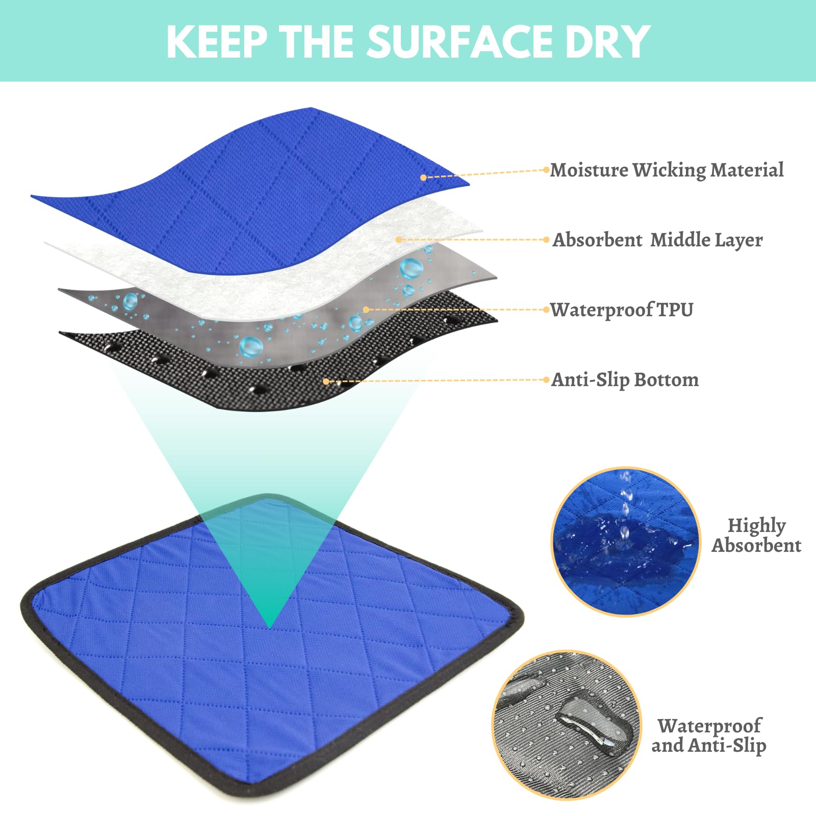 Tierecare bed shows non-slip bottom to keep small pet secure.