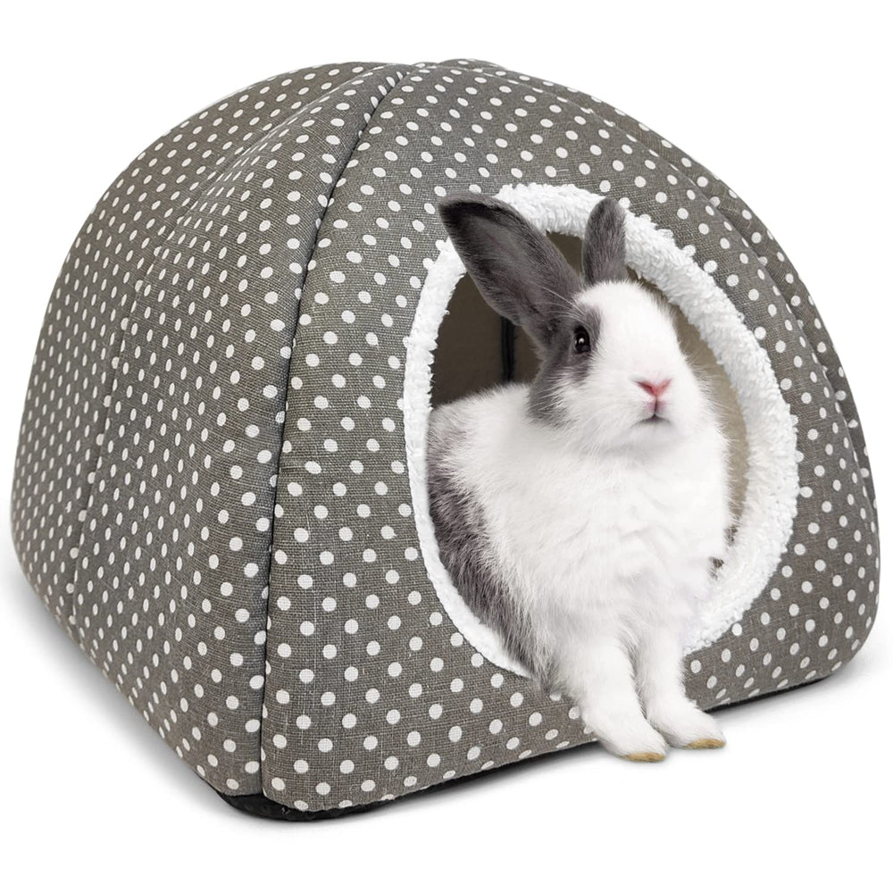 Tierecare Rabbit Hideout large bed front view, cozy private space for rabbits.