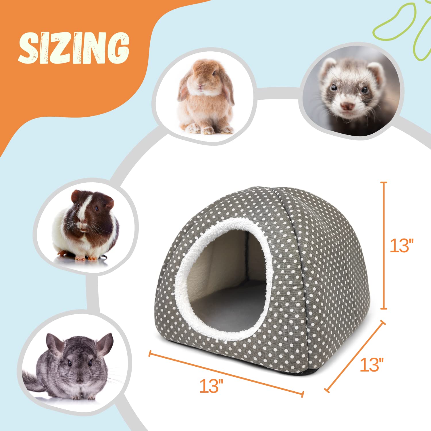 Tierecare Rabbit Hideout inside view, plush fabric for warm cuddles and calm naps.